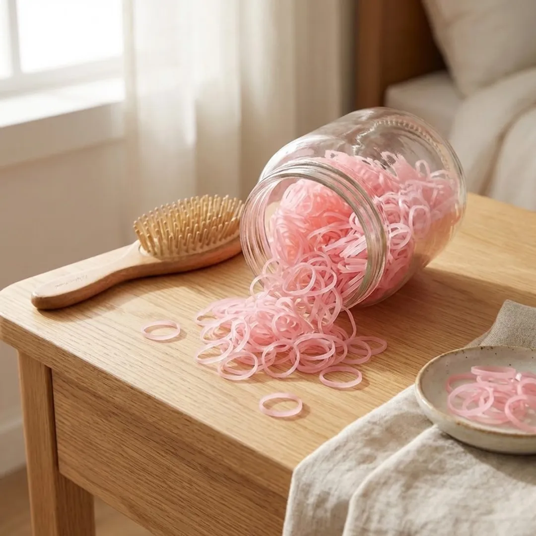 NuveX Mini Haar Elastiekjes Roze - 1000 Stuks