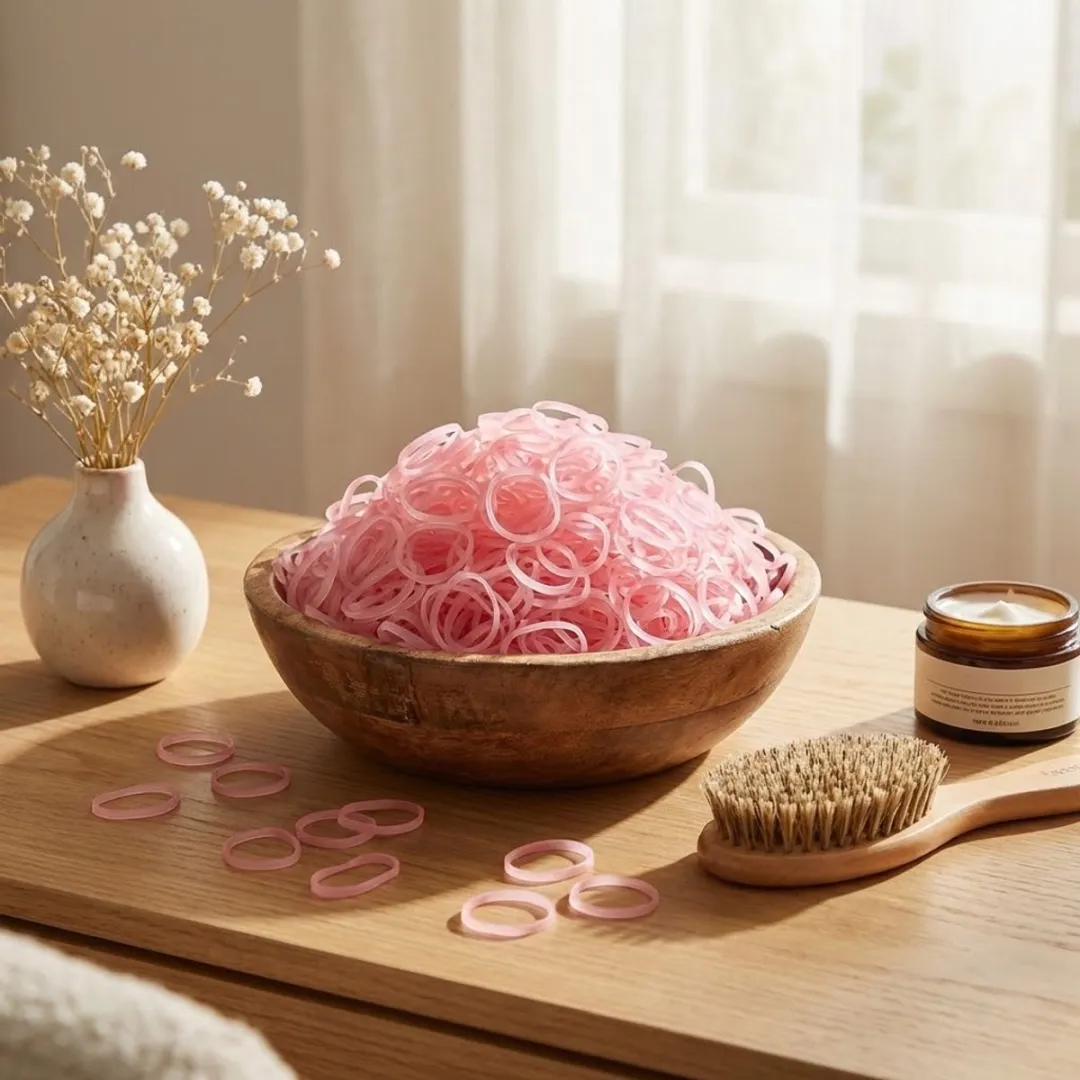NuveX Mini Haar Elastiekjes Roze - 1000 Stuks