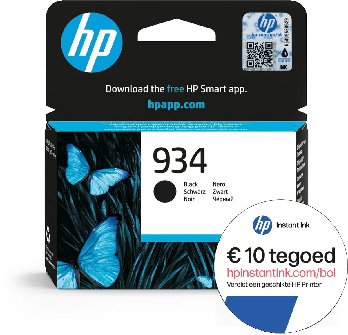 HP 934 C2P19AE Inktcartridge - Zwart