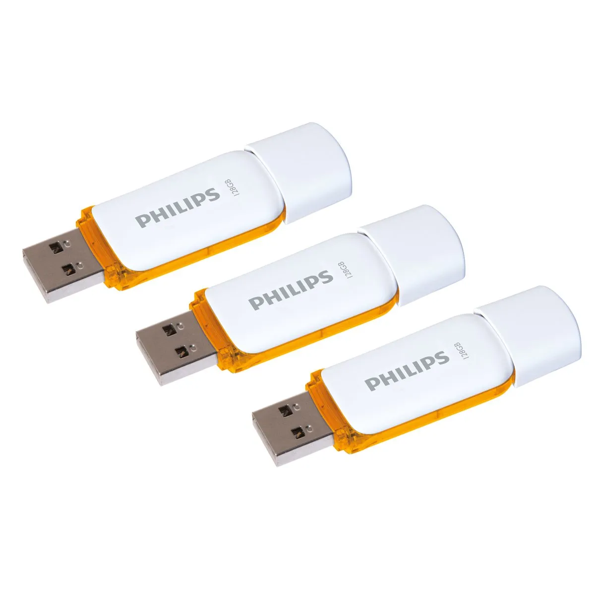 Philips FM12FD70E Snow Edition USB Stick 128GB - 3 Stuks - Sunrise Orange - afbeelding 2 van 3