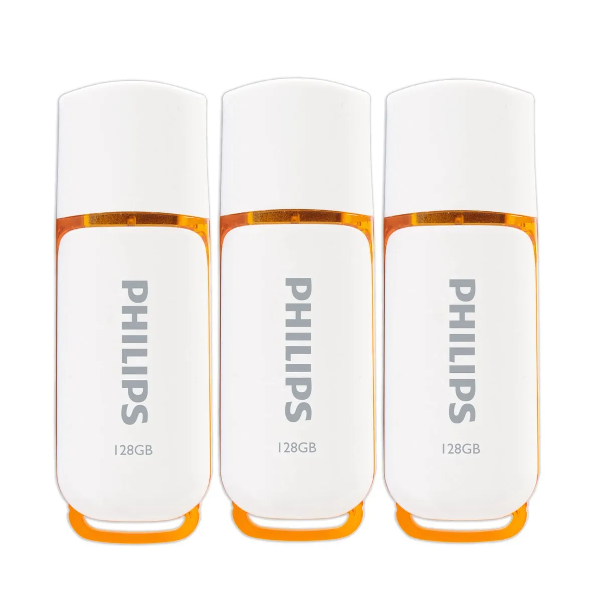 Philips FM12FD70E Snow Edition USB Stick 128GB - 3 Stuks - Sunrise Orange - afbeelding 3 van 3