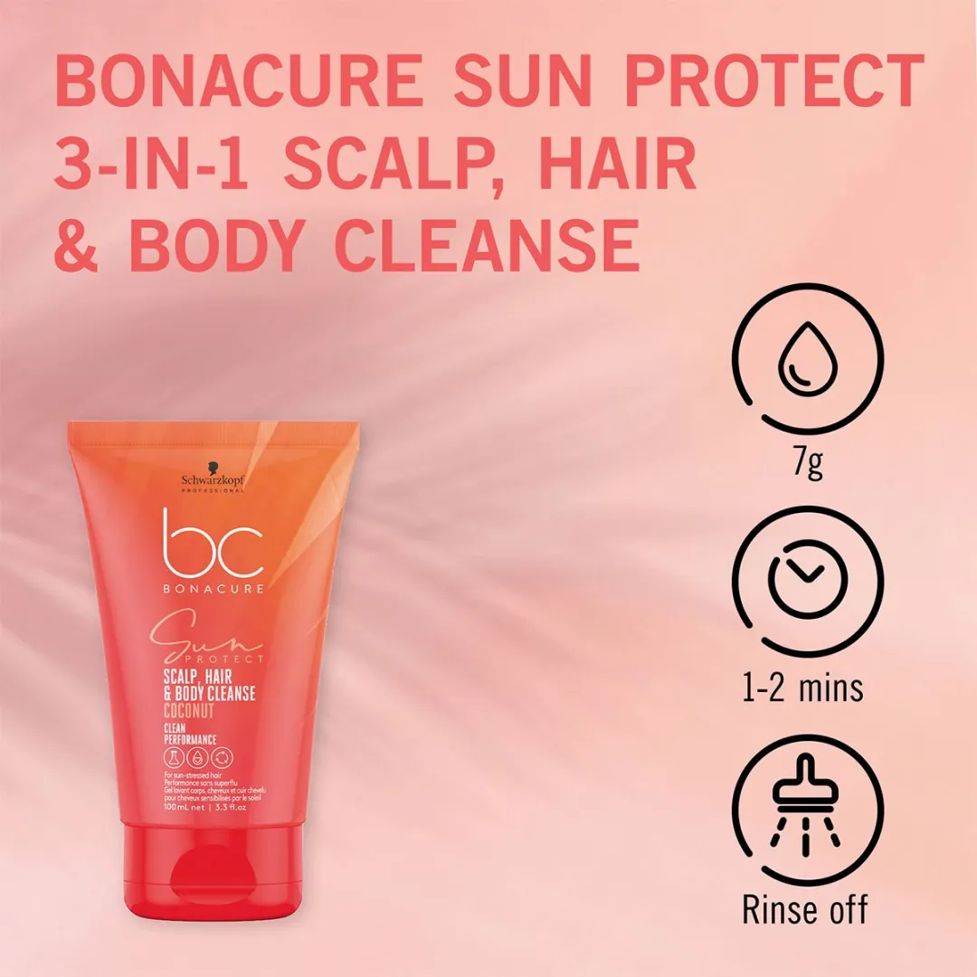 Schwarzkopf BC Bonacure Sun 3-in-1 Haar & Lichaam Reiniger 200ml