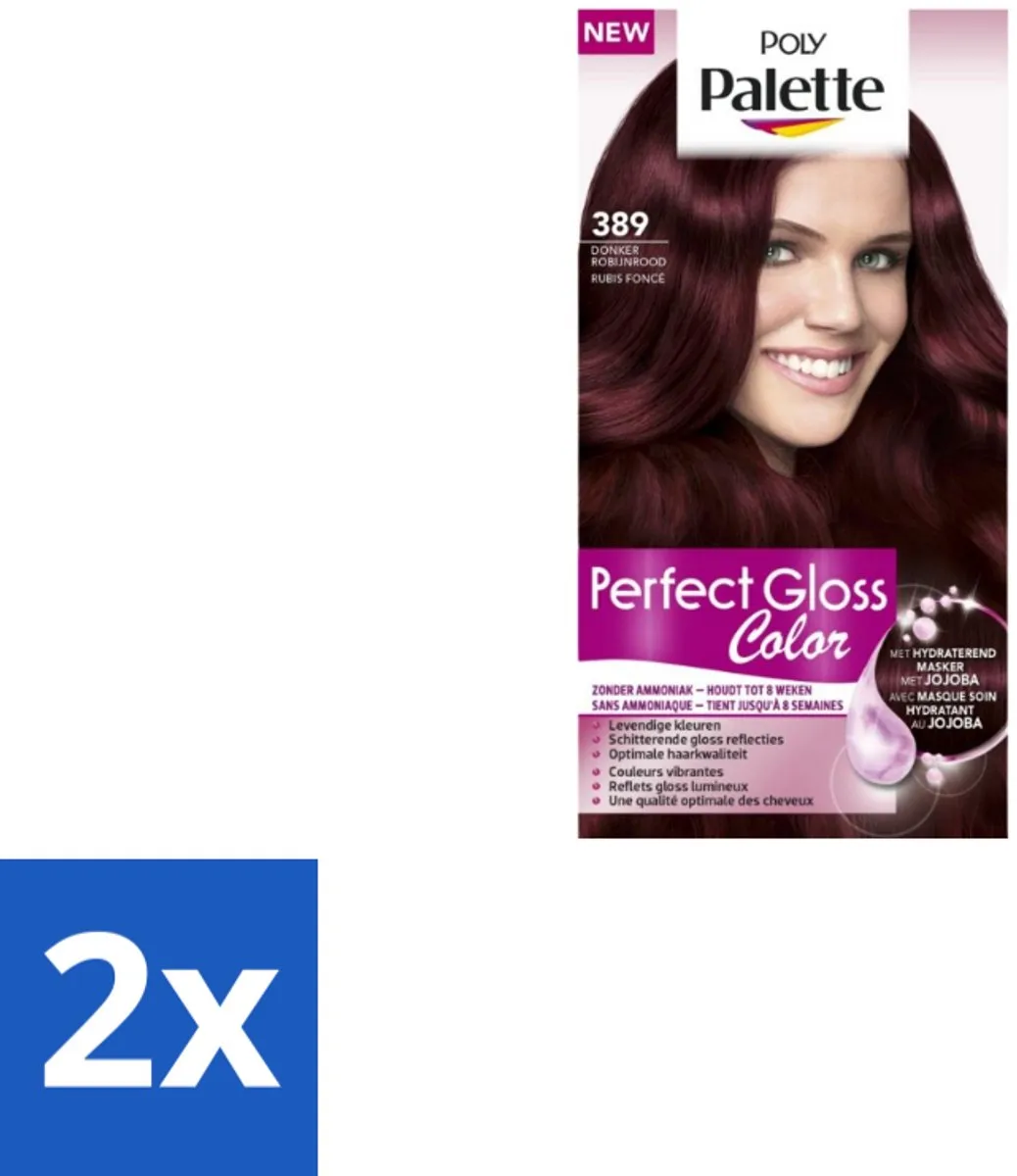 Schwarzkopf Poly Palette Haarverf 389 Donker Robijnrood
