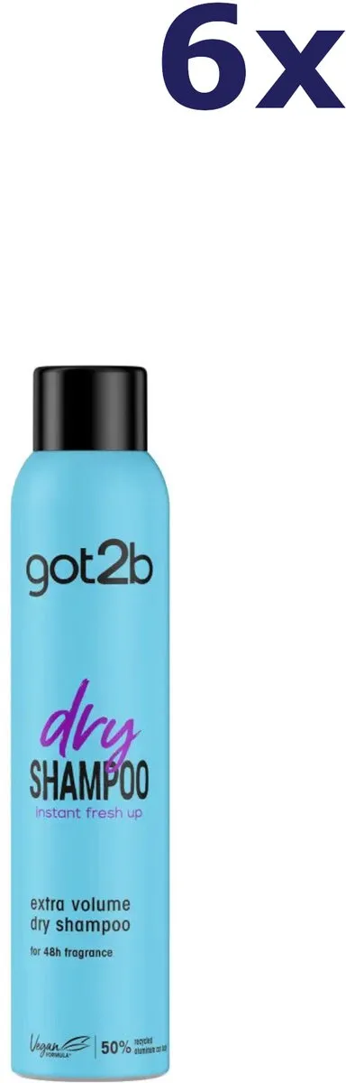 Schwarzkopf Got2b Dry Shampoo Extra Volume 200ml - 6 Stuks