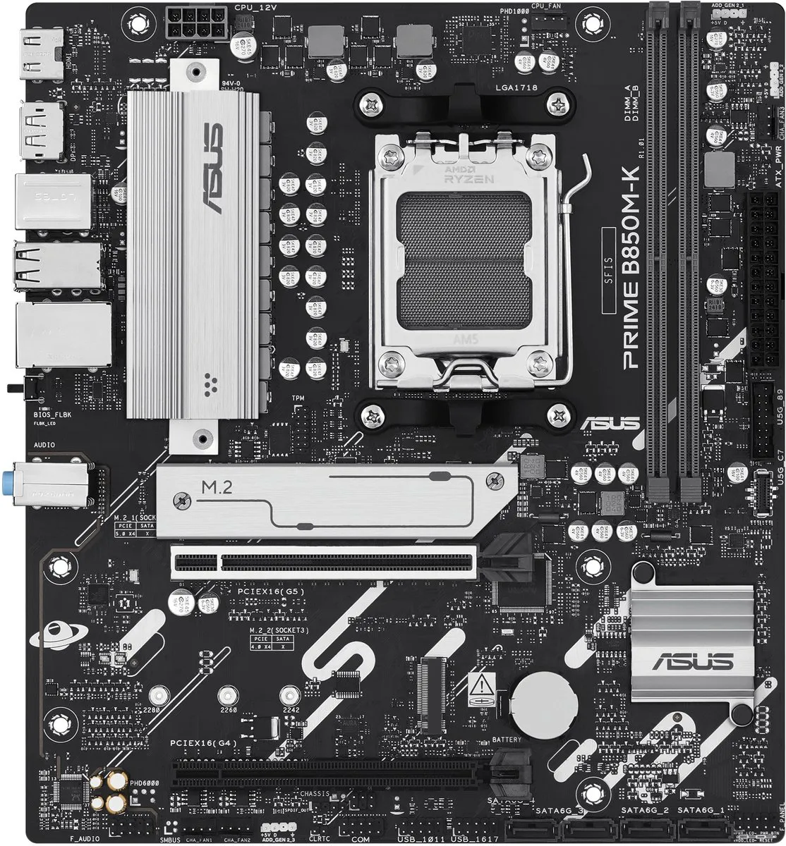 ASUS PRIME B850M-K AM5 B850 Micro-ATX Moederbord