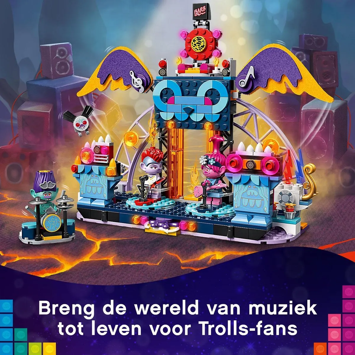 LEGO Trolls Volcano Rock City Concert 41254 - 103 Stukken