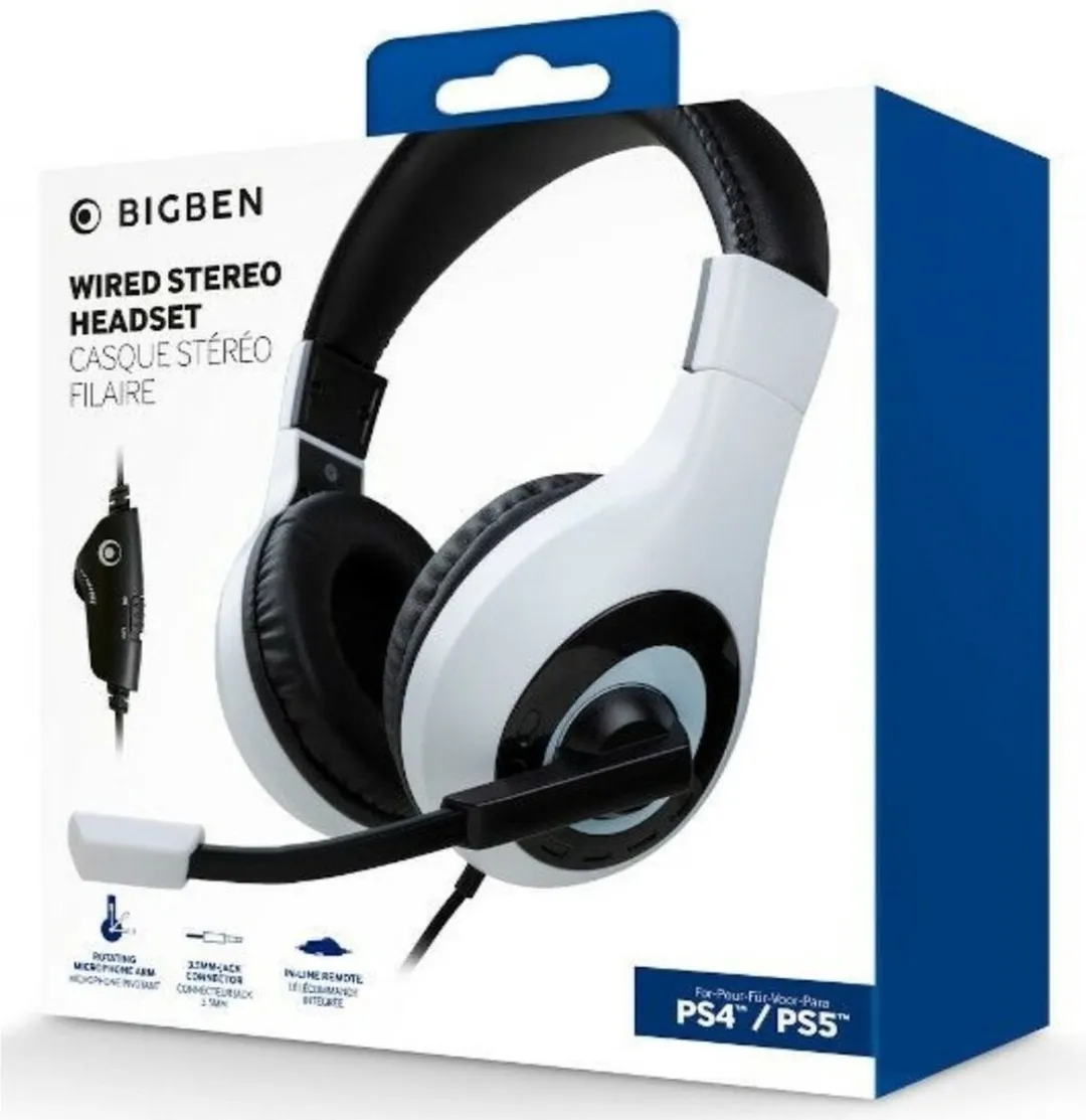 Nacon Bigben Stereo Gaming Headset V1 PS5/PS4 - Wit