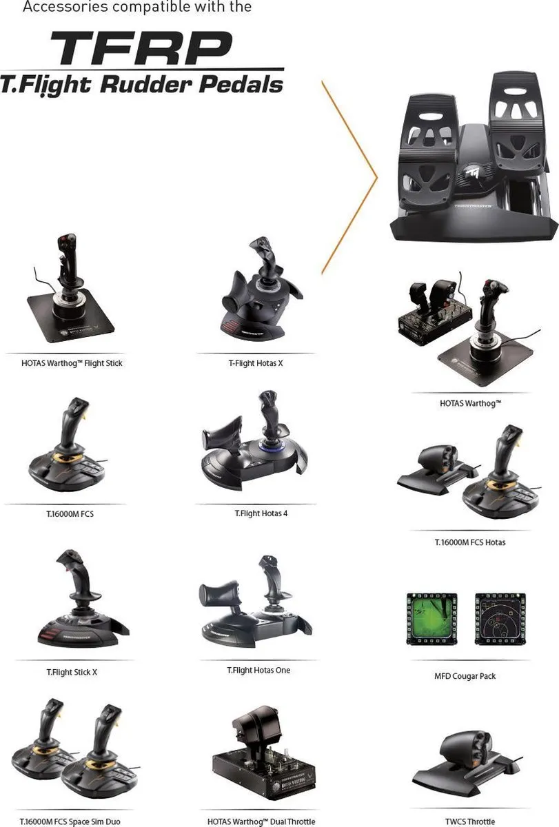 Thrustmaster T.Flight Rudder Pedals 2960764 - Flight Control Systeem