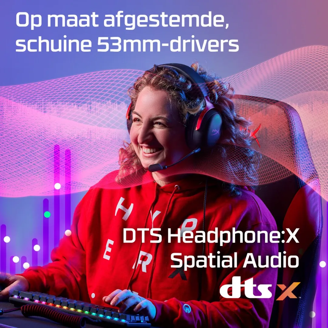 HyperX Cloud III 727A9AA Gaming Headset - Zwart/Rood