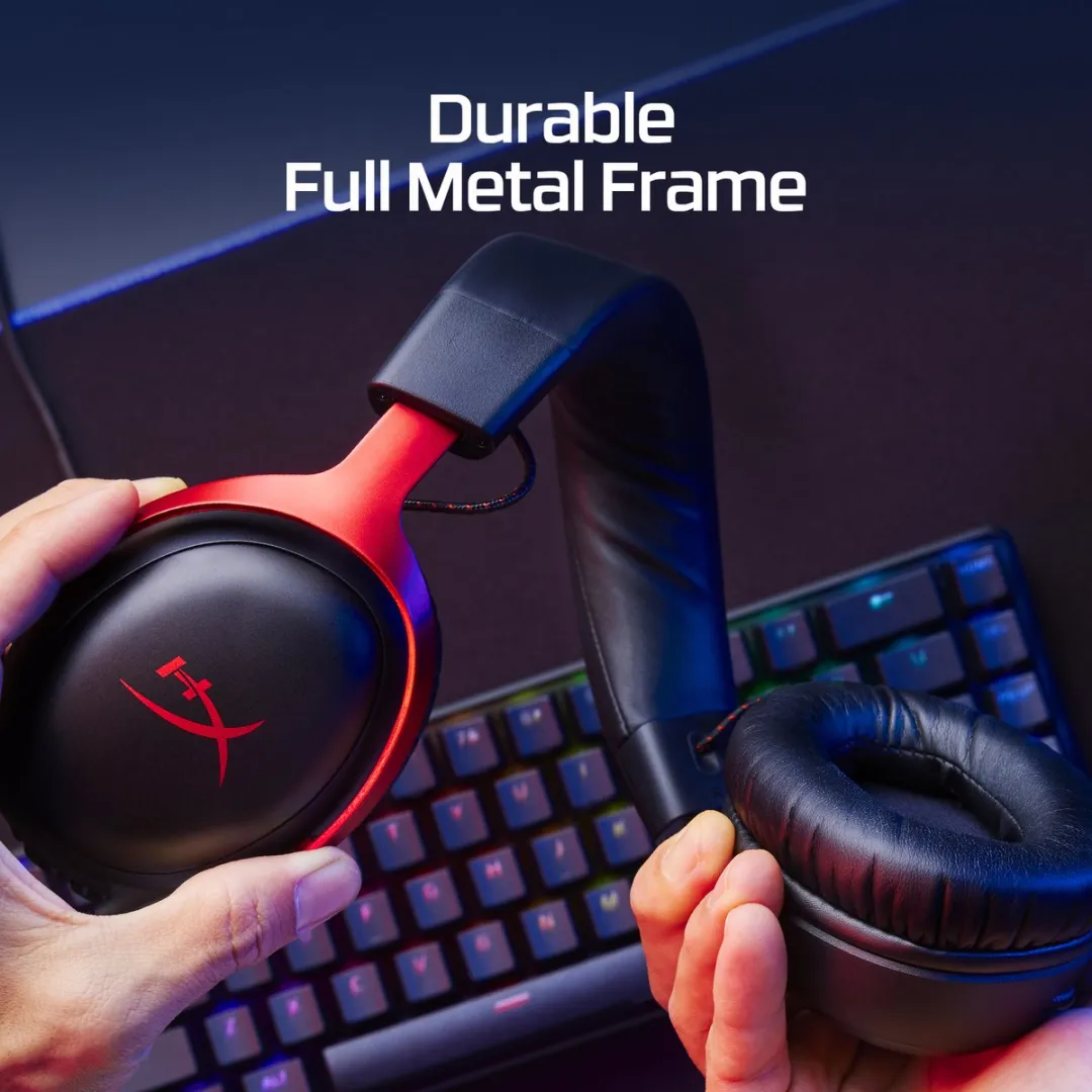 HyperX Cloud III 727A9AA Gaming Headset - Zwart/Rood