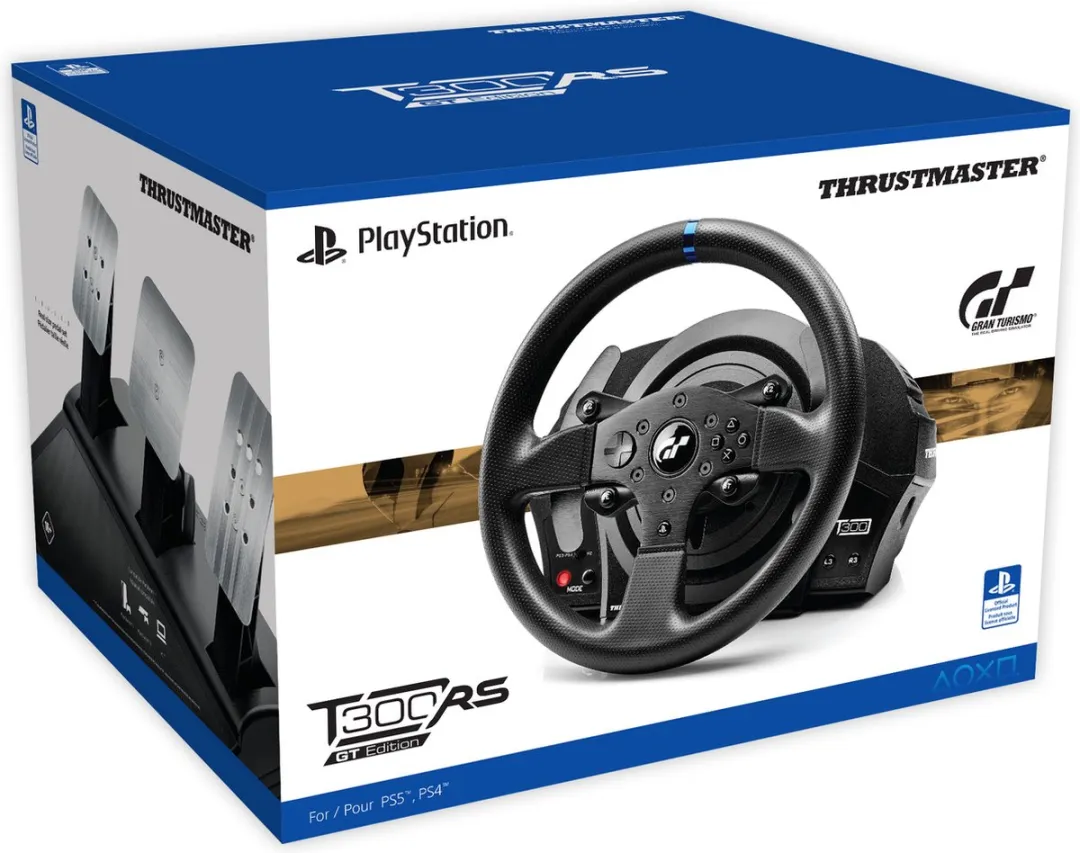 Thrustmaster T300 RS GT Racestuur + Thrustmaster TH8A Gaming racestuurshifter - PS5, PS4 & PC
