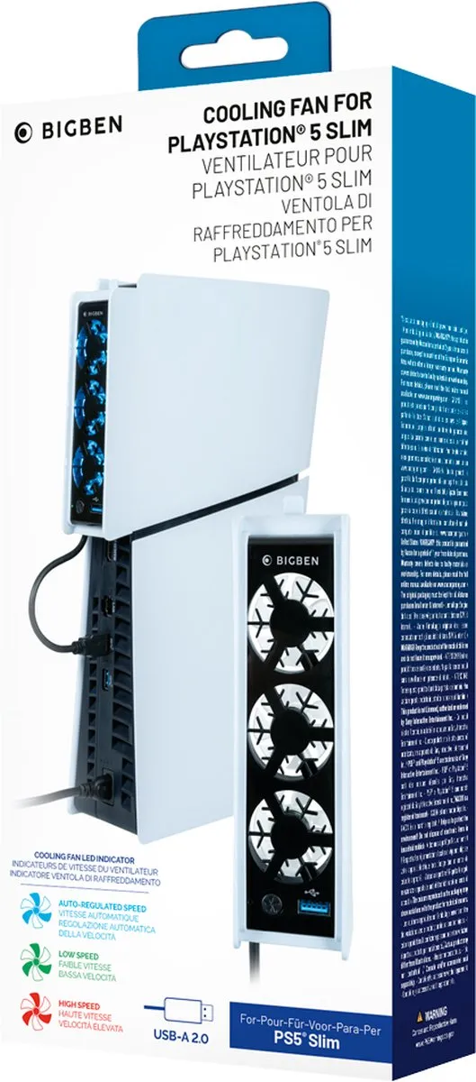 Nacon PS5 Slim USB Koelventilator met LED - PS5SCOOLINGFAN
