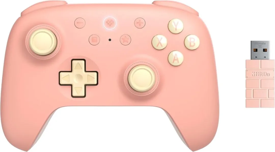 8Bitdo Ultimate 2C Gamepad - Perzik - Bluetooth/RF/USB