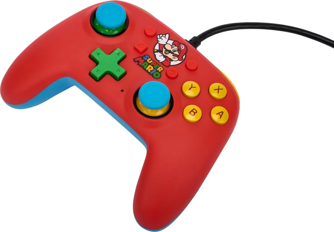 POWERA NSGP0123-01 Bedrade Controller Nintendo Switch - Mario Medley Rood/Blauw