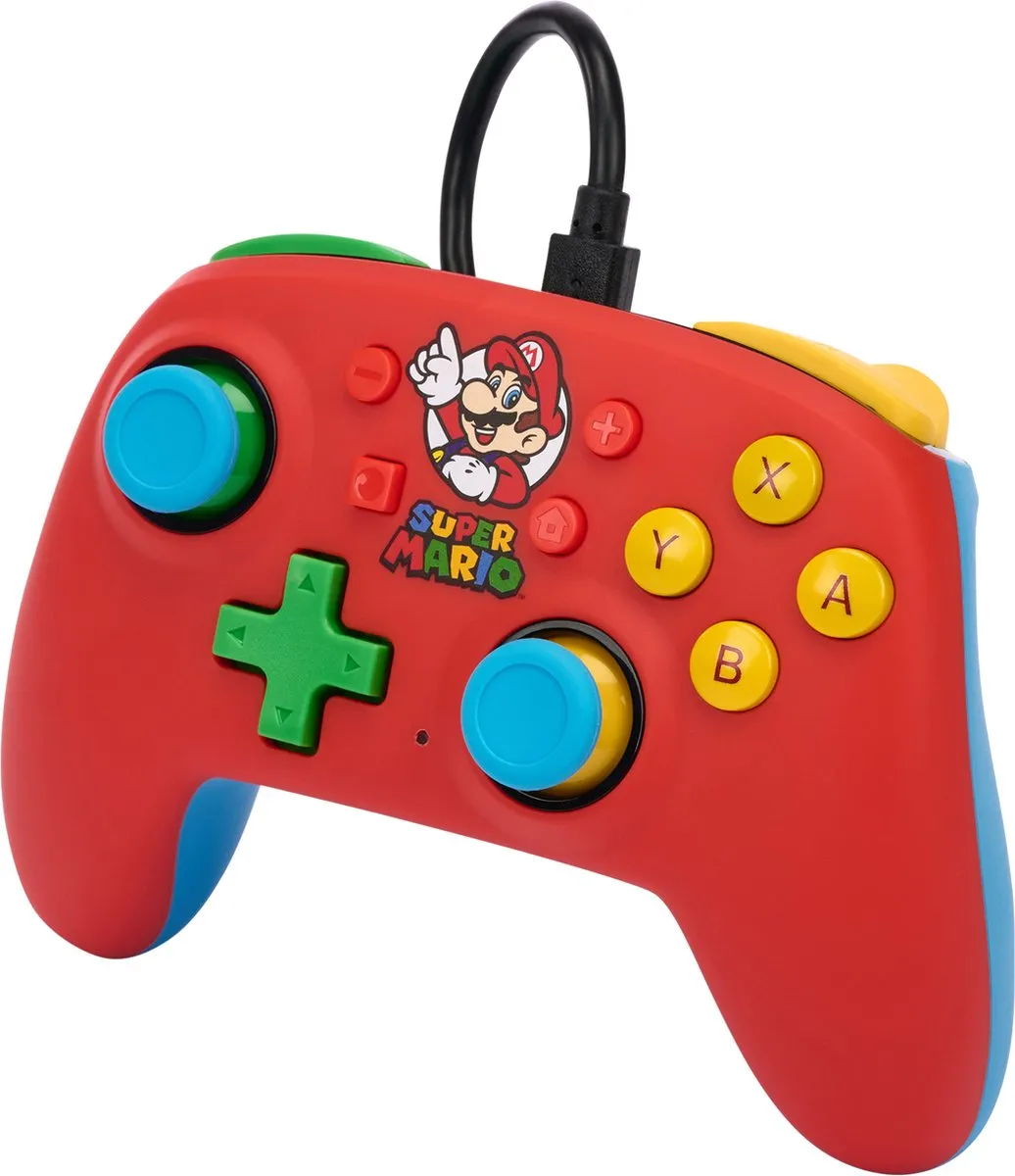 POWERA NSGP0123-01 Bedrade Controller Nintendo Switch - Mario Medley Rood/Blauw
