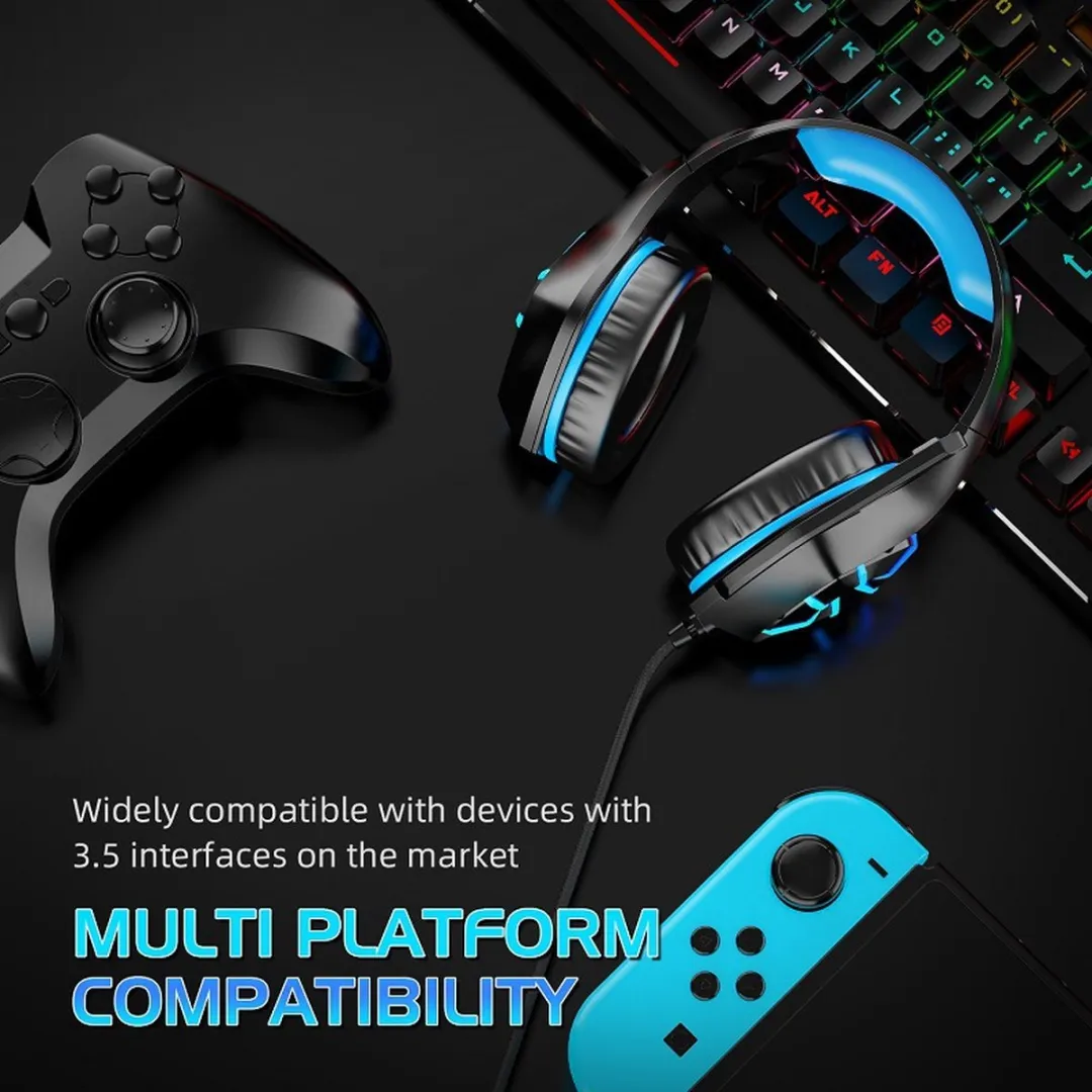 RyC Toys Gaming Headset - Zwart/Blauw - 40mm Drivers - afbeelding 5 van 6