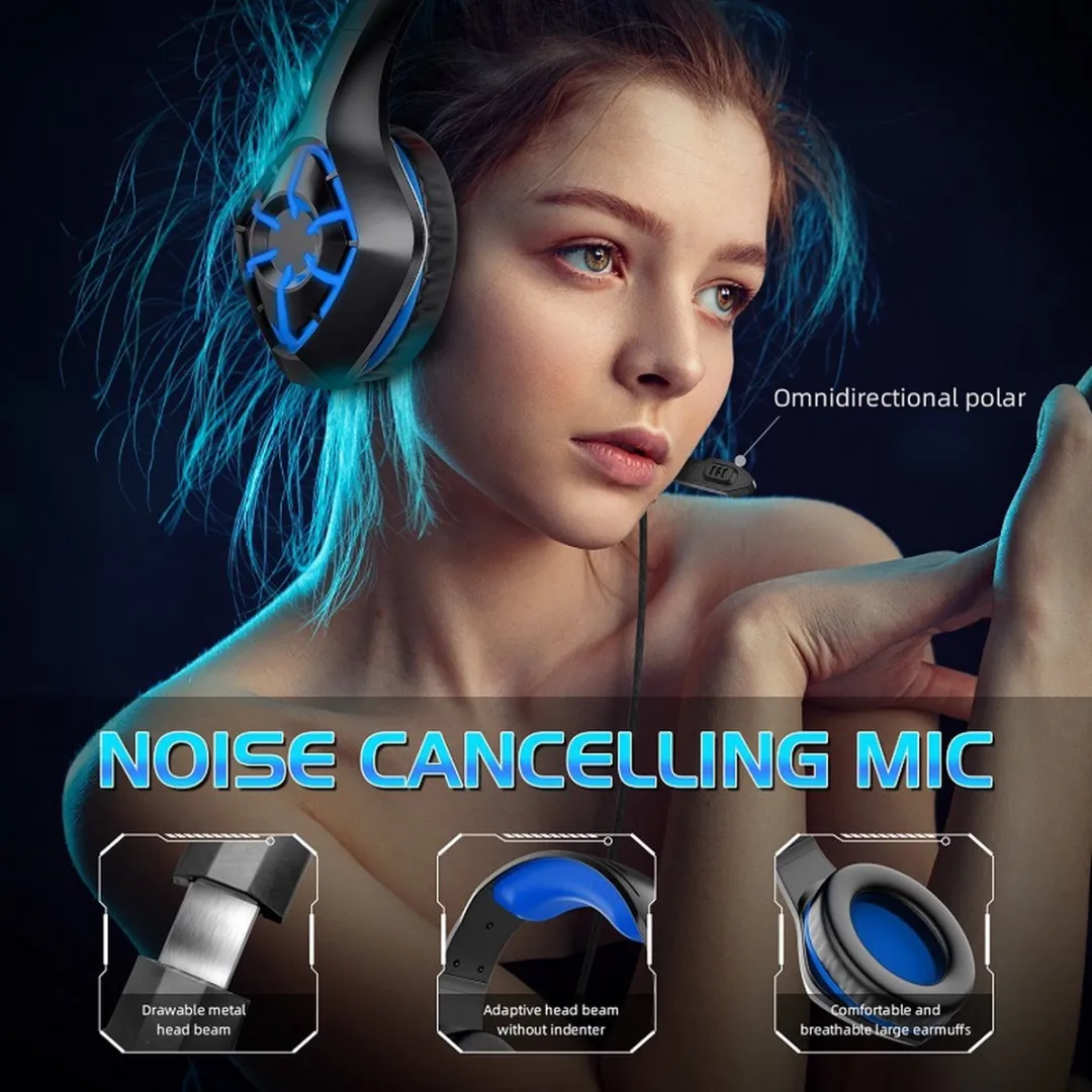 RyC Toys Gaming Headset - Zwart/Blauw - 40mm Drivers - afbeelding 4 van 6