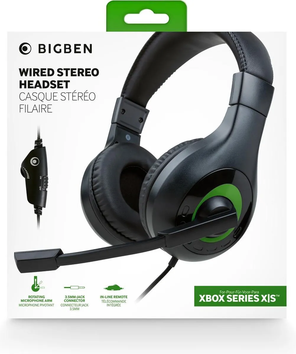 Nacon Bigben Stereo Gaming Headset V1 Xbox Series X|S - Zwart - afbeelding 6 van 6