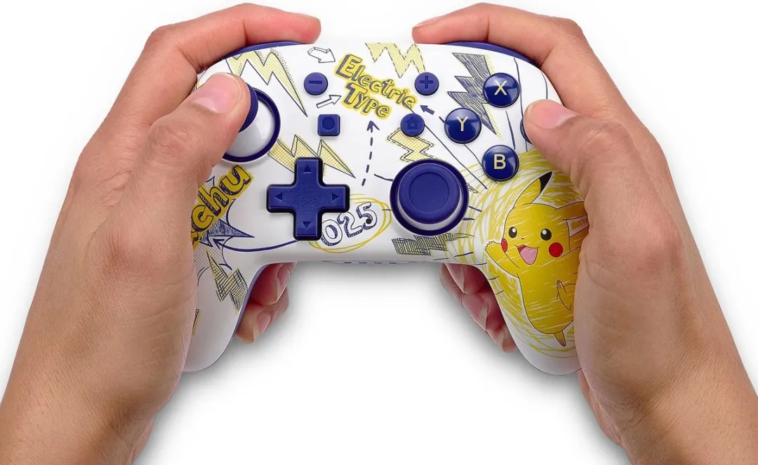 PowerA Nano NSGP0063-01 Draadloze Controller Pokémon Pikachu - Wit/Blauw/Geel