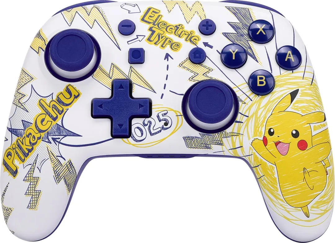 PowerA Nano NSGP0063-01 Draadloze Controller Pokémon Pikachu - Wit/Blauw/Geel