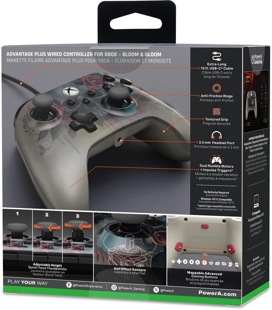 POWERA Advantage Plus XBGP0471-01 Bedrade Controller Xbox Series X|S - Bloom & Gloom