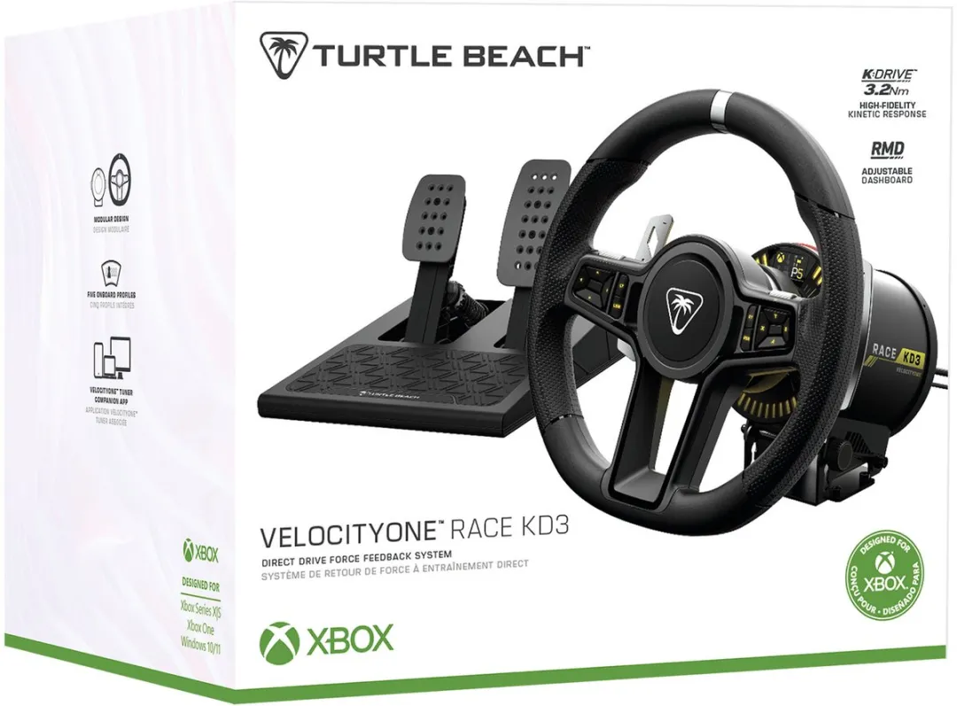 Turtle Beach VelocityOne Race KD3 Racestuur - Xbox/Windows - Zwart