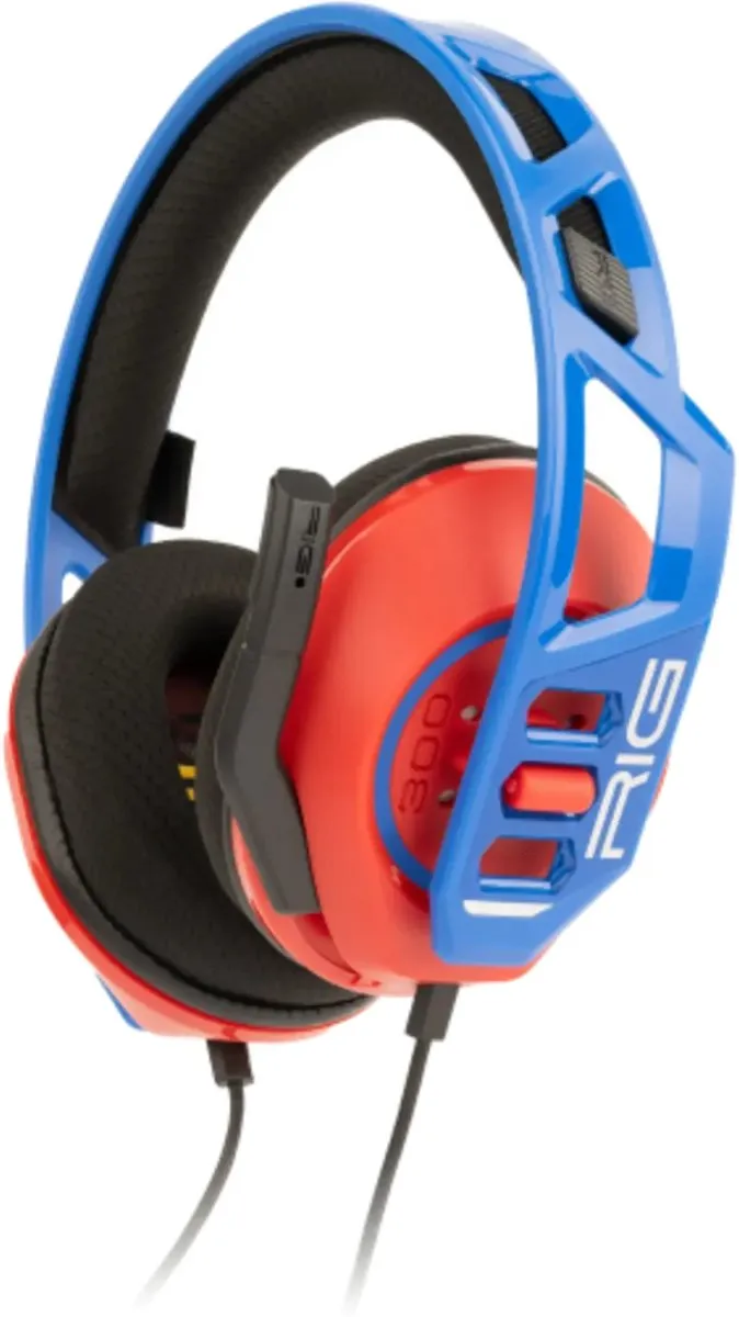 NACON RIG 300 PRO HNR+B - Gaming Headset - Nintendo Switch 2 & Nintendo Switch - Rood/Blauw