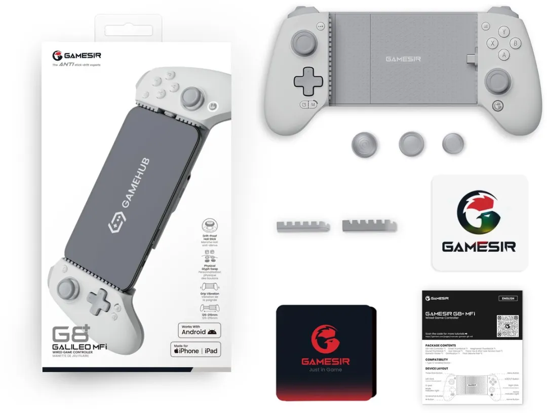GameSir G8+ Galileo - Draadloze Telefoon Controller - Voor Android/iOS/Switch/Switch 2/PC - Wit
