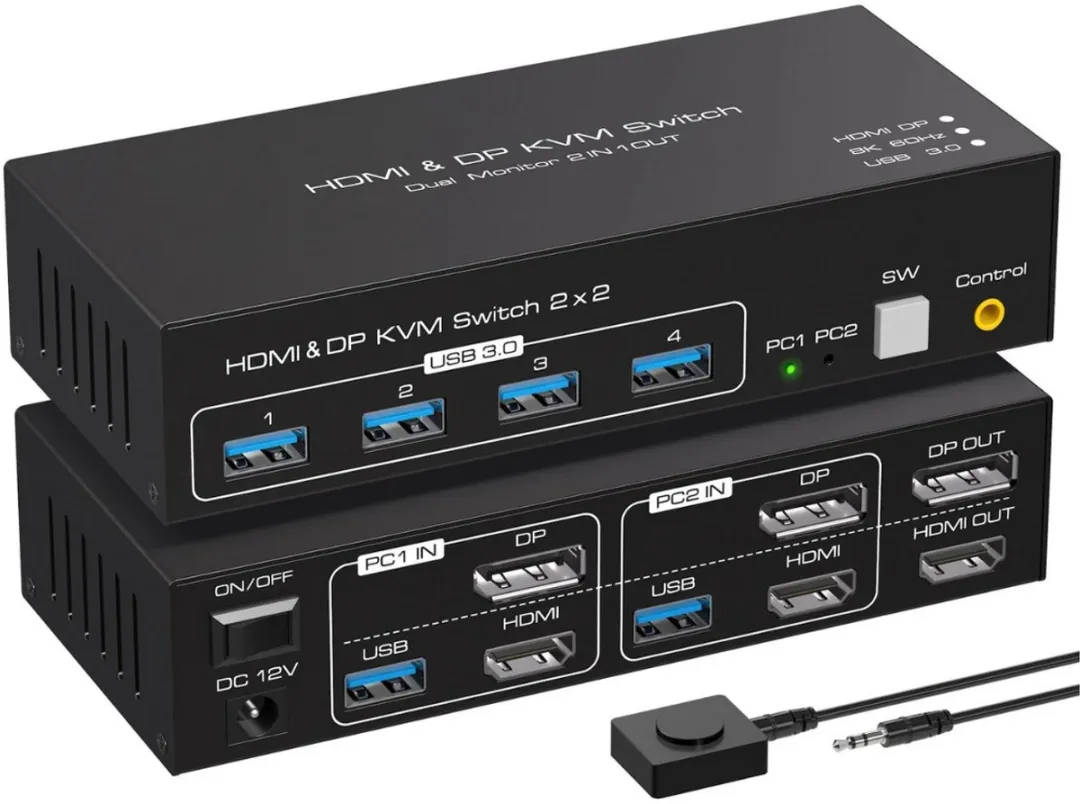 NÖRDIC KVM-153 KVM Switch 2x2