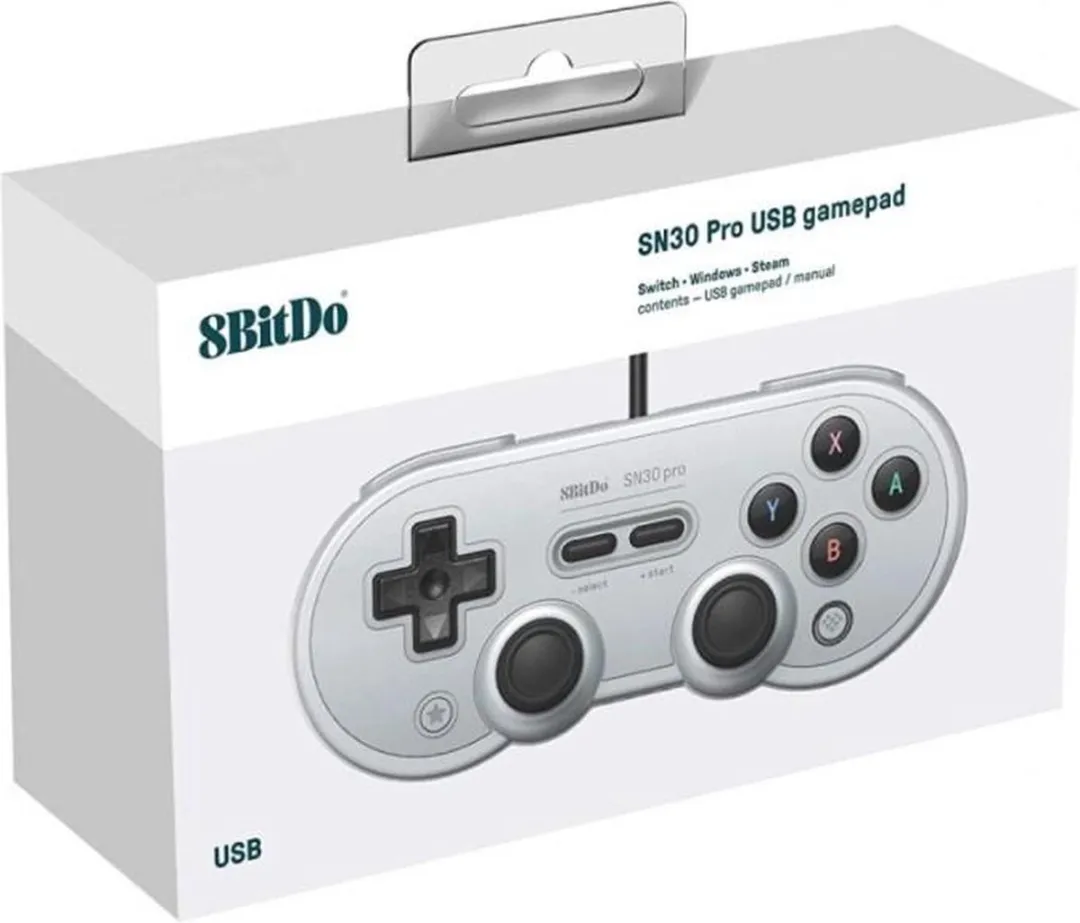 8Bitdo SN30 Pro USB Gamepad - Grijs