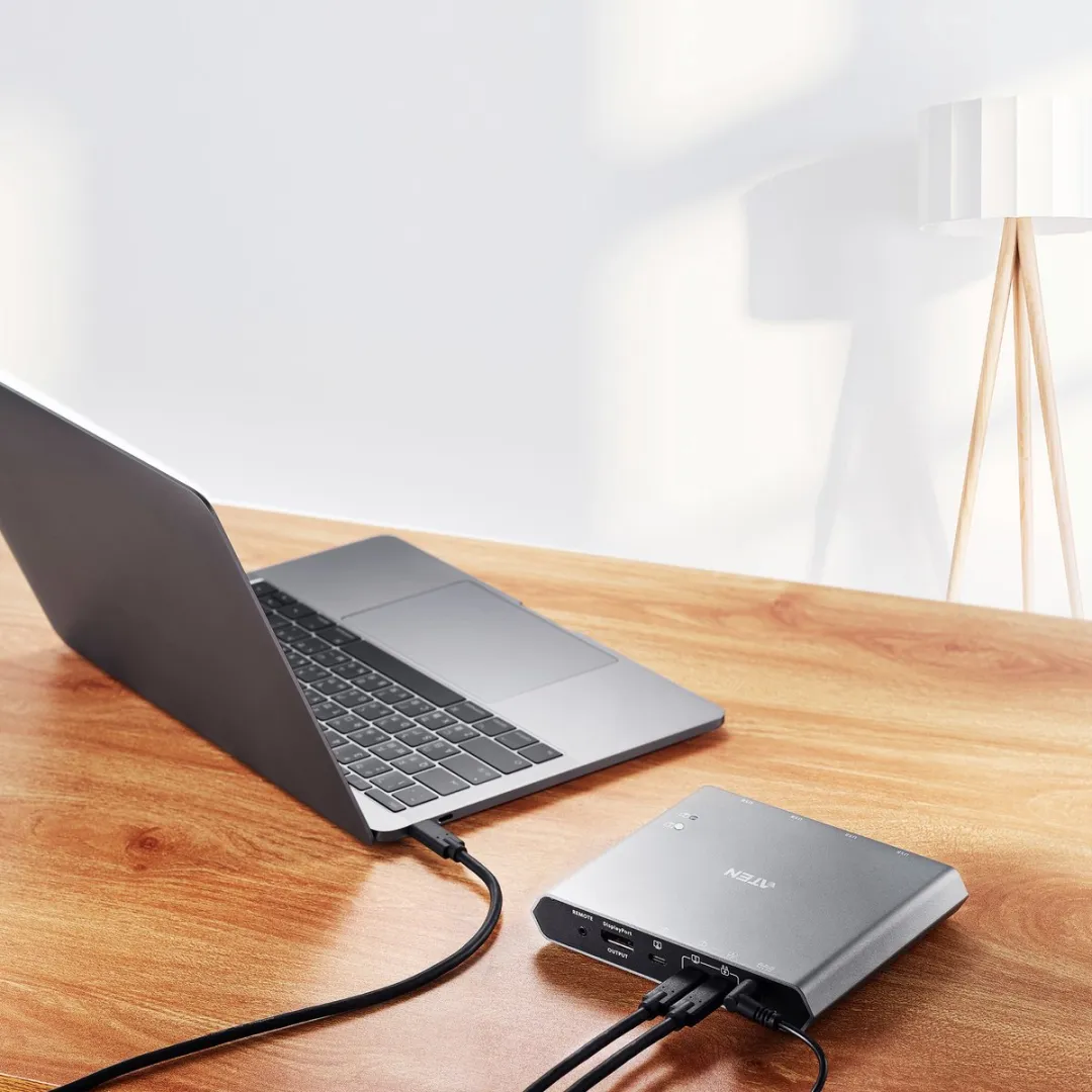 ATEN US3311 USB-C KVM-dock - 2x 4K DisplayPort - 3x USB 2.0 - afbeelding 6 van 6
