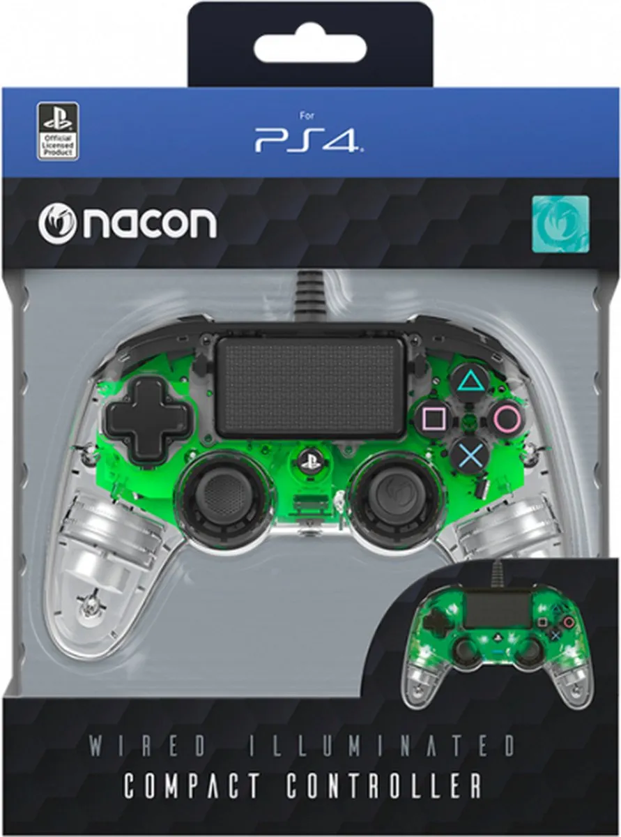 Nacon PS4OFCPADCLGREEN LED Controller - 14 Knoppen - Groen - afbeelding 6 van 6