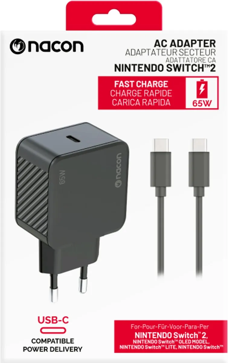 Nacon AC-adapter SWITCHNEWADAPT60 - Nintendo Switch