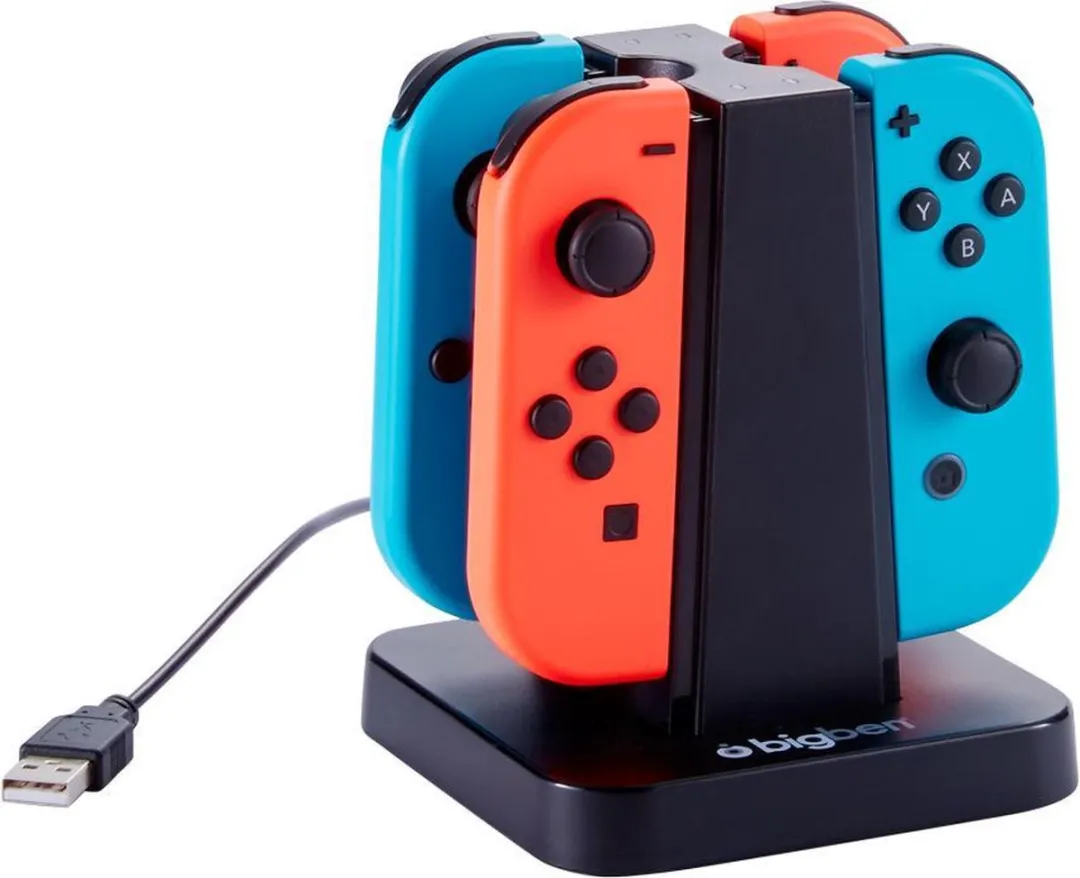 Bigben Quad Charger SWITCHQUADCHARGER Oplaadstation - 4 Joy-Cons - Zwart - afbeelding 6 van 6