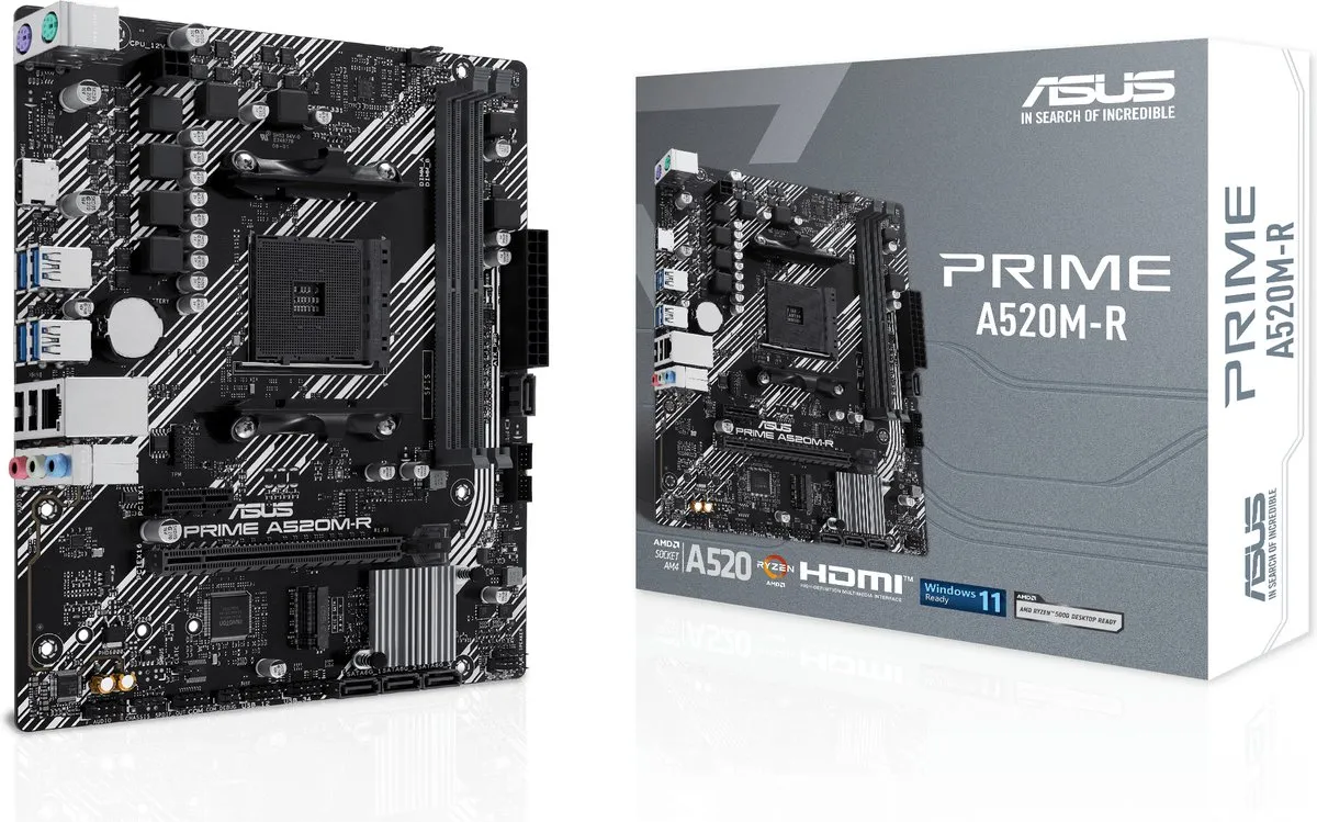 ASUS PRIME A520M-R AM4 Micro-ATX Moederbord - 90MB1H60-M0EAY0