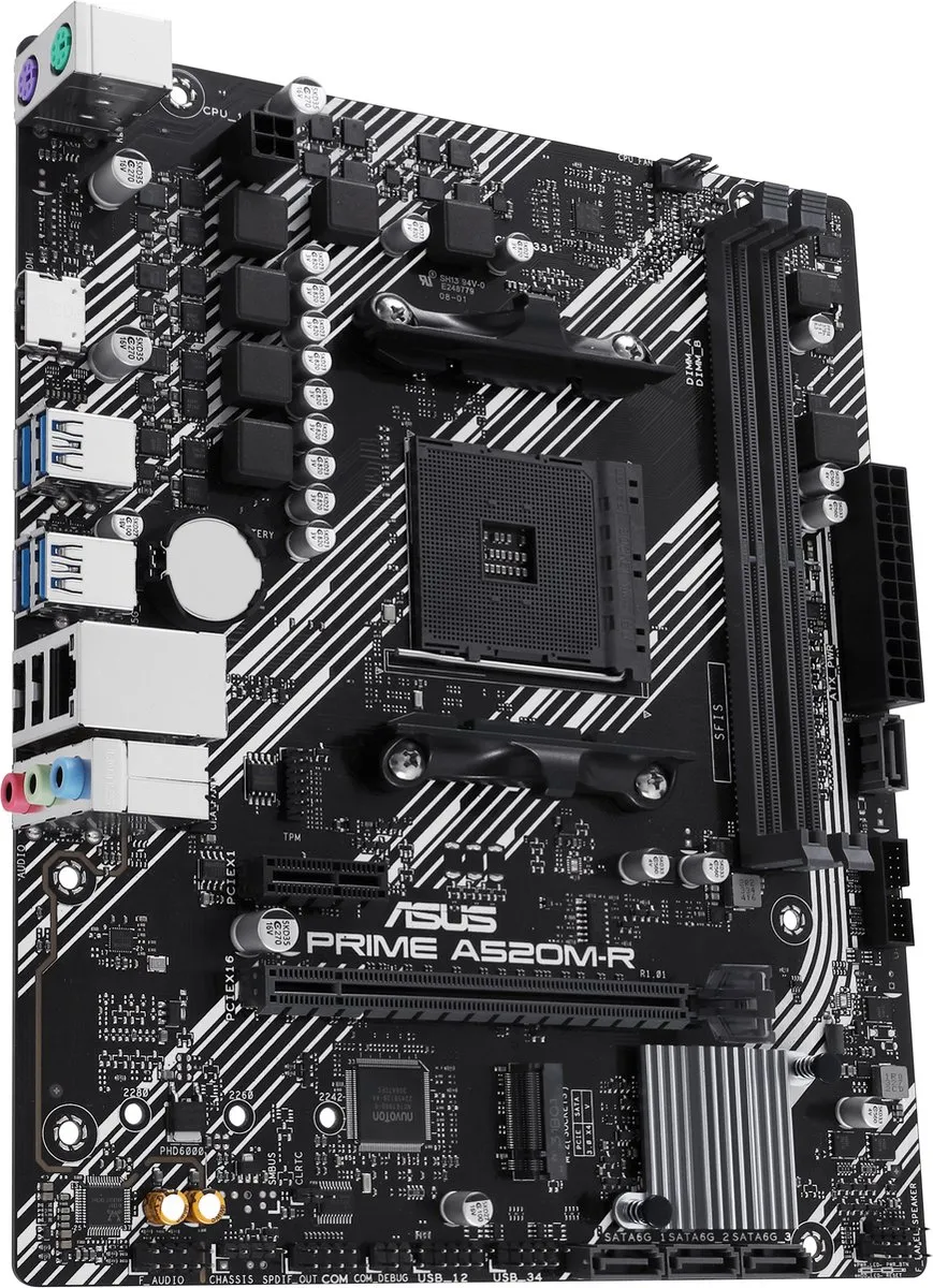 ASUS PRIME A520M-R AM4 Micro-ATX Moederbord - 90MB1H60-M0EAY0