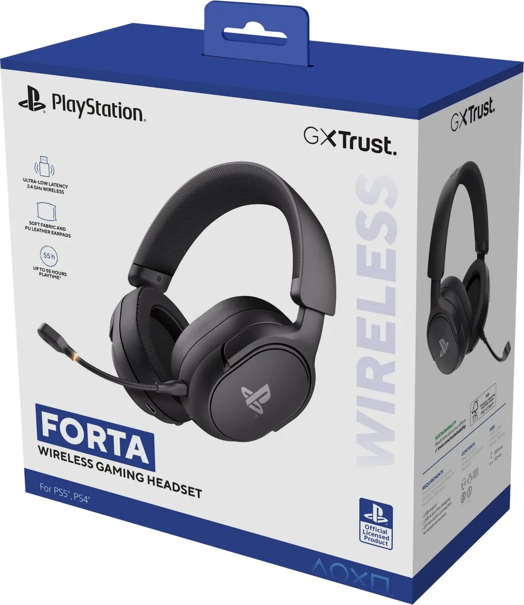 Trust GXT 499 Forta Draadloze Gaming Headset - Zwart