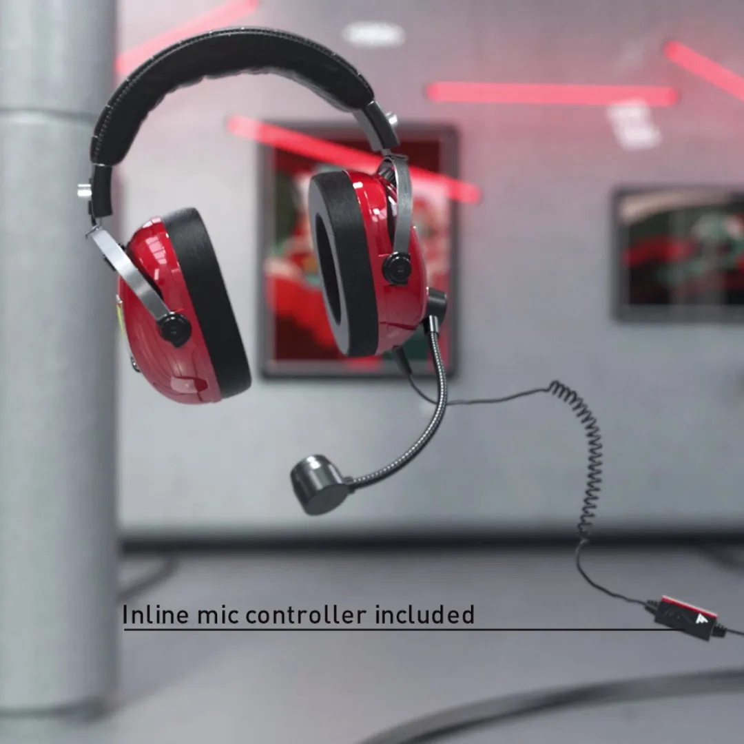Thrustmaster T.Racing Scuderia Ferrari Edition Headset 4772594 - Zwart/Rood