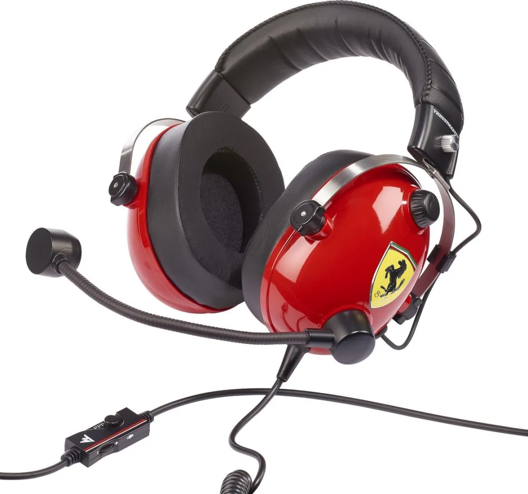 Thrustmaster T.Racing Scuderia Ferrari Edition Headset 4772594 - Zwart/Rood