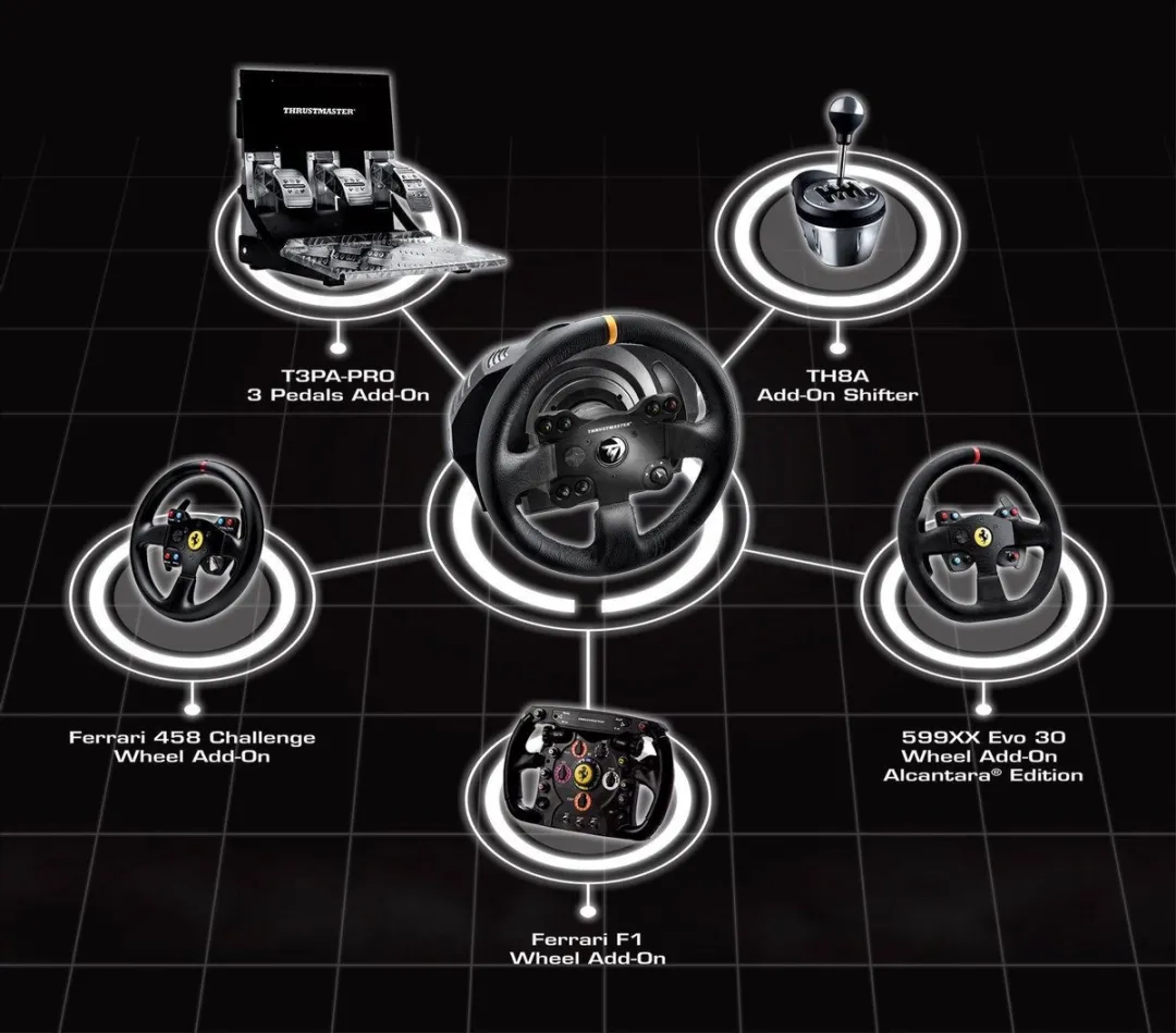 Thrustmaster TX Leather Edition - Racestuur en 3 Pedalen - Force Feedback - voor PC, Xbox Series X|S