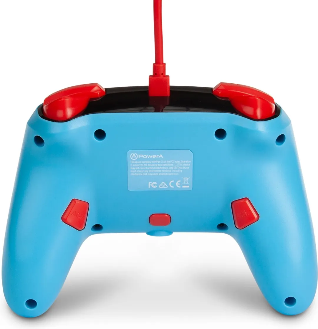 POWERA Geavanceerde Bedrade Controller Mario Punch 18 Knoppen - Blauw/Rood