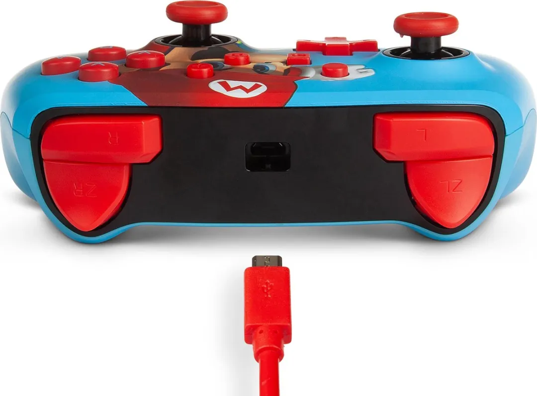 POWERA Geavanceerde Bedrade Controller Mario Punch 18 Knoppen - Blauw/Rood