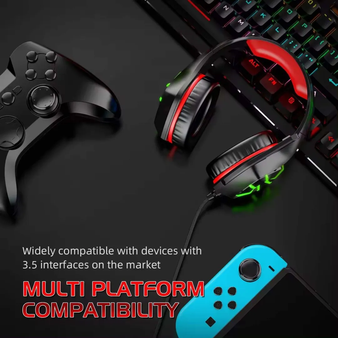 RyC Toys Gaming Headset - Zwart/Rood - 40mm Drivers