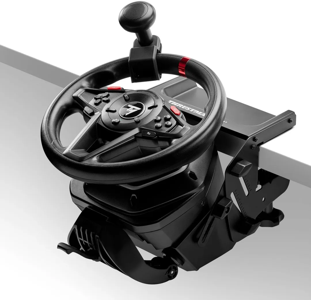 Thrustmaster T128-P SimTask Pack - Racestuur & Pedaalset - Inclusief SimTask Steering Kit - Force Feedback - Compatibel met PS5, PS4 & PC