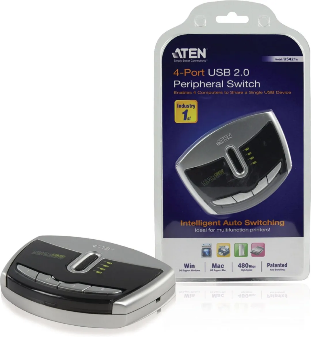 Aten US421A USB 2.0 PRT Switch