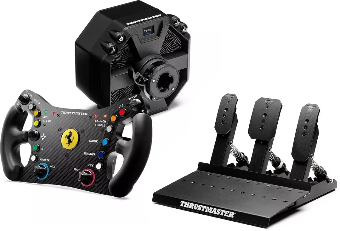 Thrustmaster T598 Servo Basis + Raceline Pedals III Ferrari 488 Bundle