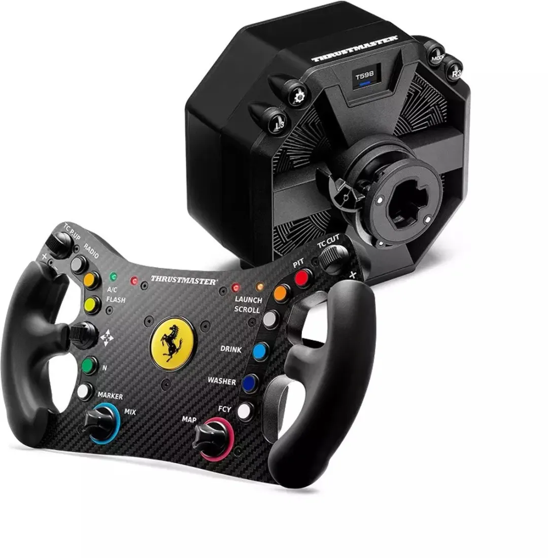 Thrustmaster T598 Servo Basis + Raceline Pedals III Ferrari 488 Bundle - PS5/PC