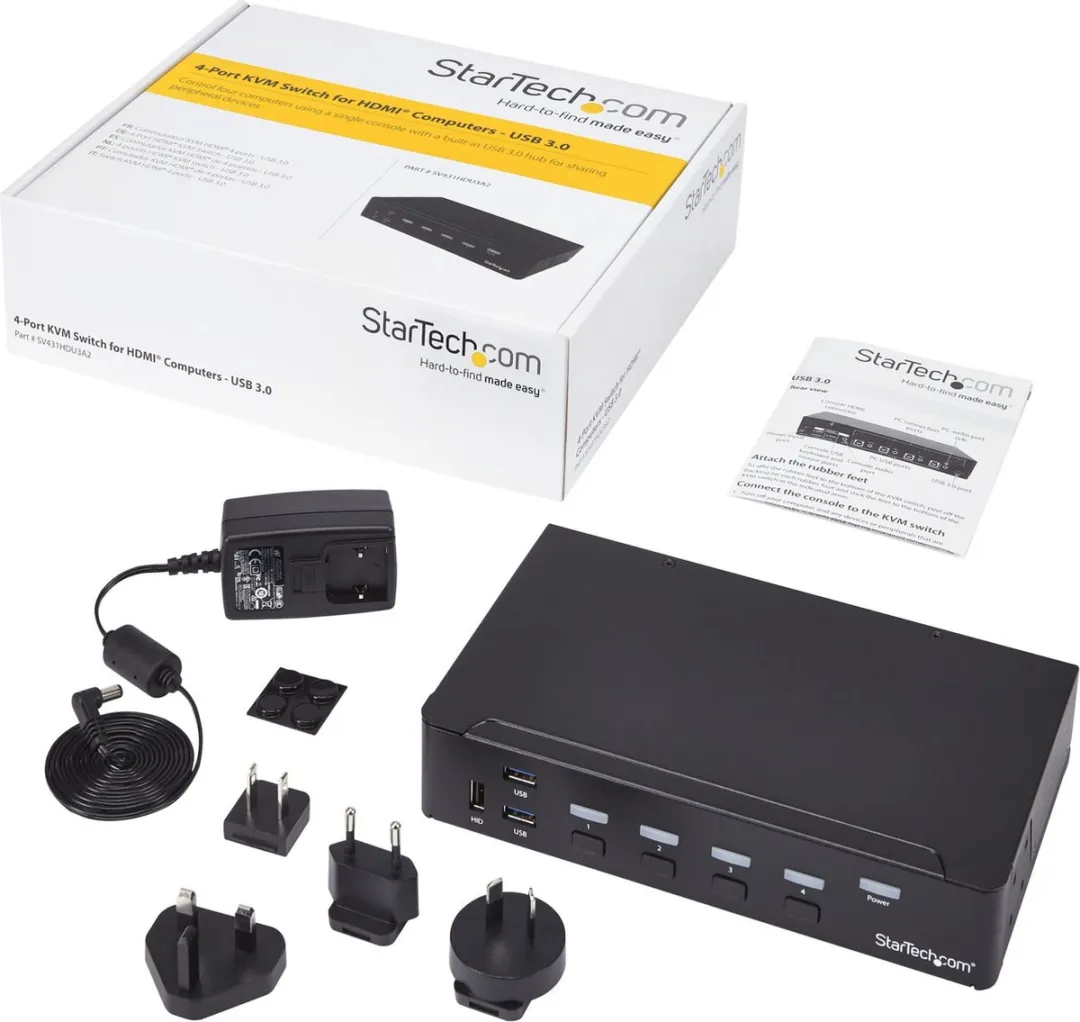 Startech SV431HDU3A2 HDMI KVM Switch - 4 Poorten - USB 3.0 - 1080p