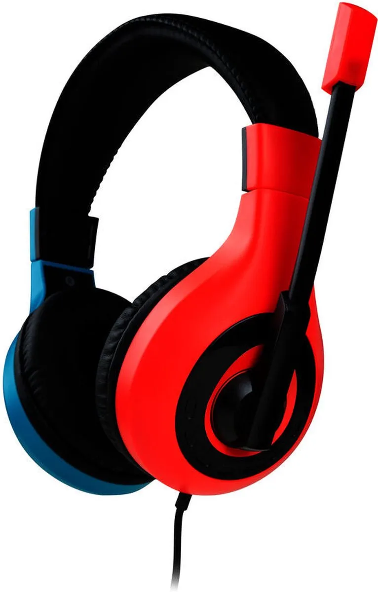 Nacon Stereo Gaming Headset V1 SWITCHHEADSETV1R+B - Neon Rood/Blauw