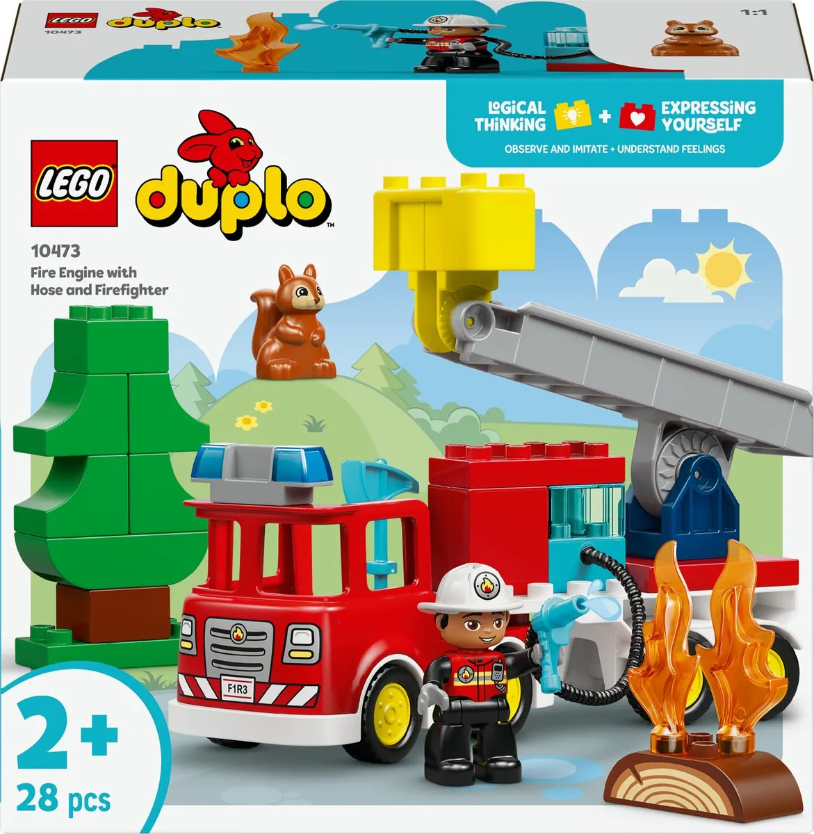 LEGO Duplo Brandweerauto - 28 Stukken - Multicolor